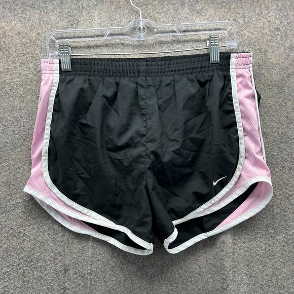 Nike Shorts Women Small Black Pink Dri-Fit Tempo Running Athletic Lightweight - Picture 1 of 11